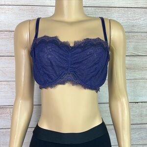 B’tempted Women Purple Lace Bralette Bra Size 8
